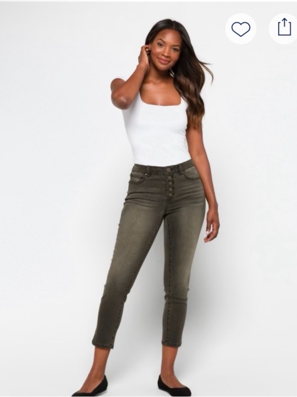 1822 Denim high rise Ankle Crop Jeans